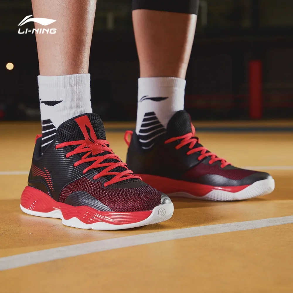 Li-Ning/мужские кроссовки для баскетбола SHADOW II на корте, спортивная обувь со средней посадкой, кроссовки ABPN019 SOND18
