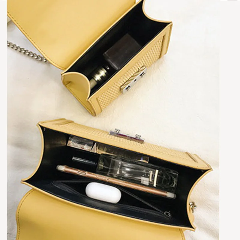 Mododiino, сумка из ротанга, маленькая сумка из искусственной кожи с клапаном, летние сумки через плечо для женщин, женская сумка на цепочке DNV1068