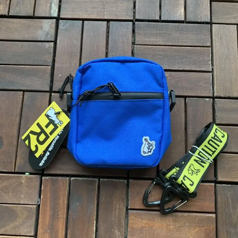 blue FR2, парусиновая сумка, Япония, FR2, 1:1, высокое качество, сумка на плечо, Fxxking, кролики, сумка на плечо, для мужчин, женщин, ранец, Повседневная седельная сумка - Цвет: blue