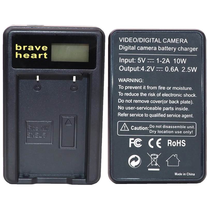 2x Bateria EN-EL5 RU EL5 ENEL5 Батарея+ ЖК-дисплей USB Зарядное устройство для NIKON Coolpix 3700 4200 P5000 5200 5900 7900 S10 P3 P4 камера