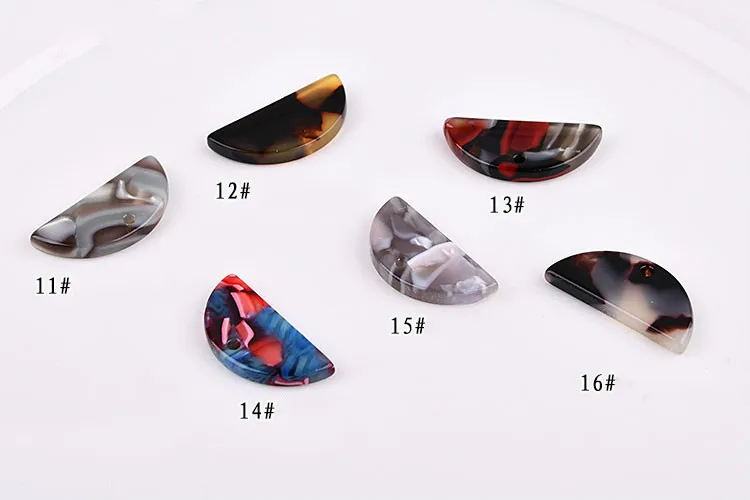 DIY accessories South Korea wind circle half round Harajuku acetate earrings pendant material | Украшения и аксессуары