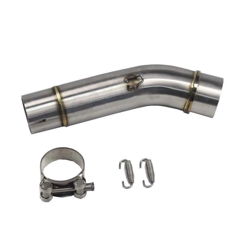 

Motorcycle Chrome Steel Slip On Exhaust Connect Middle Link Pipe For Honda CB400