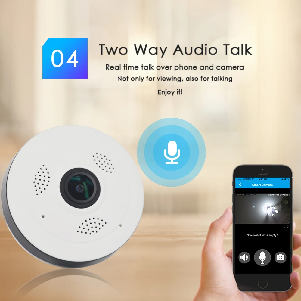 Ctvman безопасности Wi Fi 360 градусов камеры рыбий глаз 960 P HD Умный дом sd слот для карт