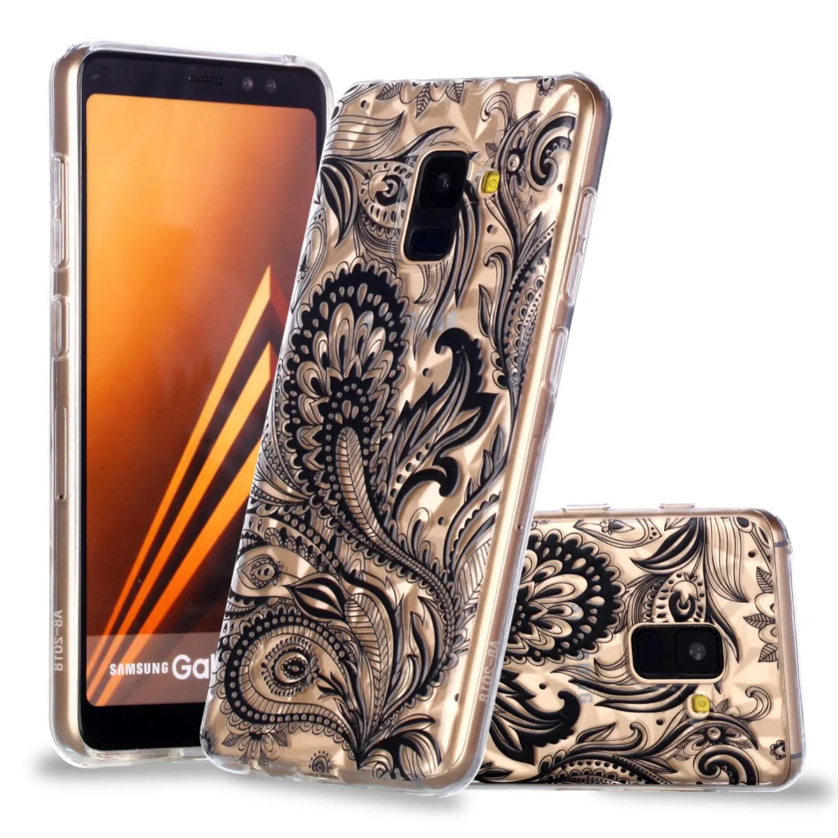ТПУ силиконовый чехол для Samsung Galaxy A8 2018 A530 A530F мягкий на телефон с изображениями