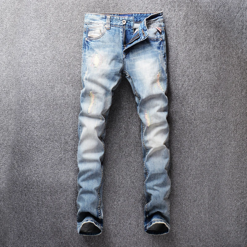 Модные мужские джинсы Dirweimon в итальянском Классическом Стиле, простые джинсовые брюки на молнии, брендовые джинсы, мужские облегающие байке...
