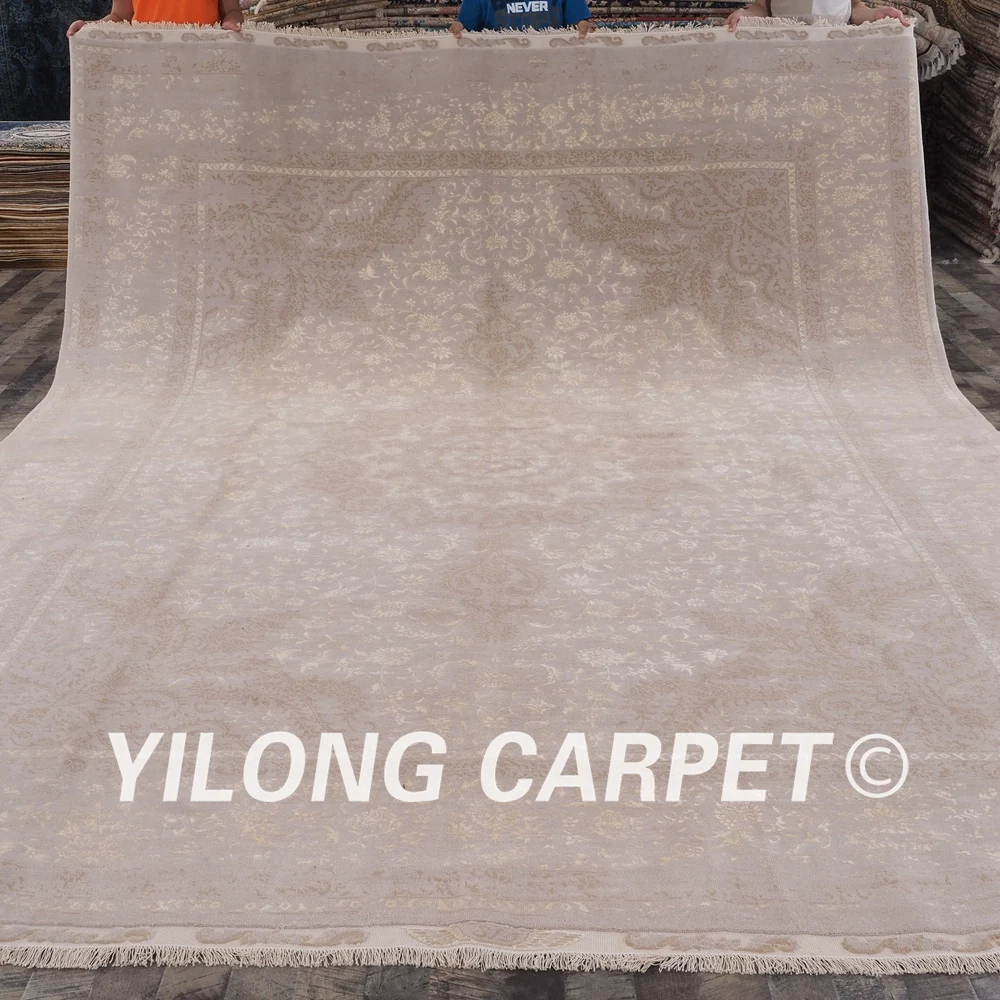 Kopen YILONG 10'x13. 8' Wol Tapijt Traditionele Chinese Handgeknoopt Perzische Handgemaakte Wollen Tapijten (CQG53S10x13.8)