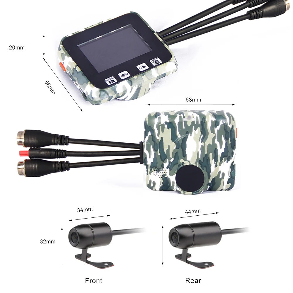 SYS VSYS E6 WiFi 2CH мотоцикл DVR камера рекордер двойной HD 720 P передний и задний вид