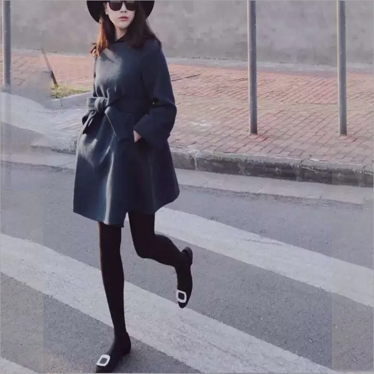 Симпатичные элегантный Плюс Размер Длинный Лук Пальто женские Старинные Шерсти