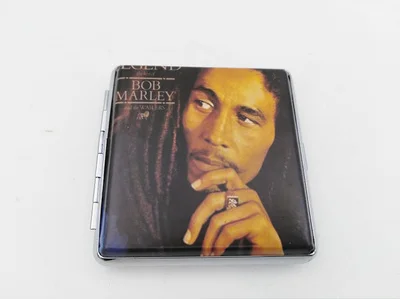 A 1 шт. портсигар Bob Marley кожа и металлический портсигар держатель 20 шт. контейнер для хранения табака - Цвет: A