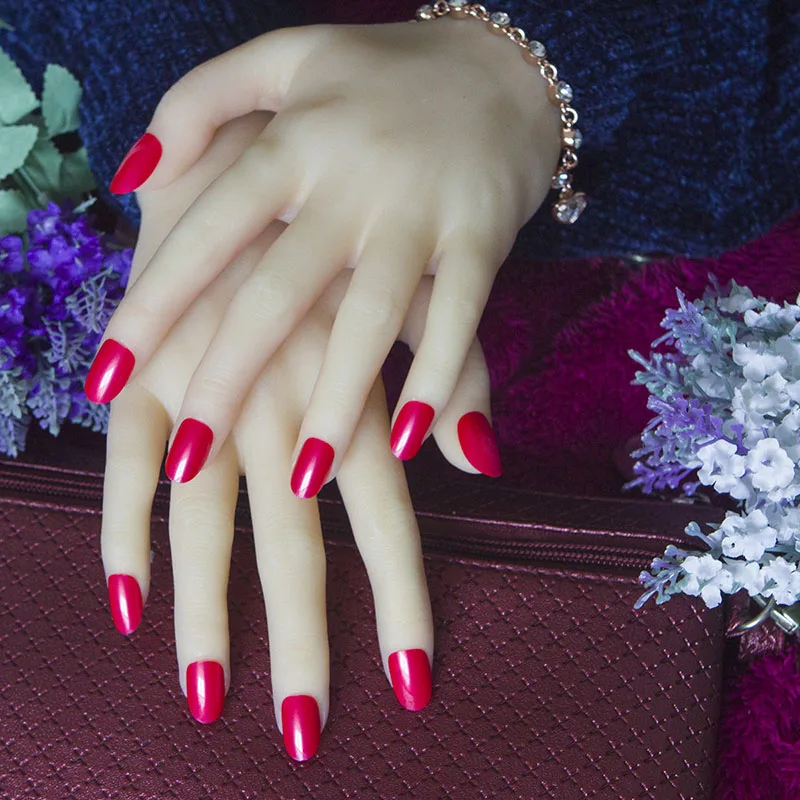 1 набор из 24 шт. коротких круглых накладных ногтей с клейкой лентой для 10 размеров