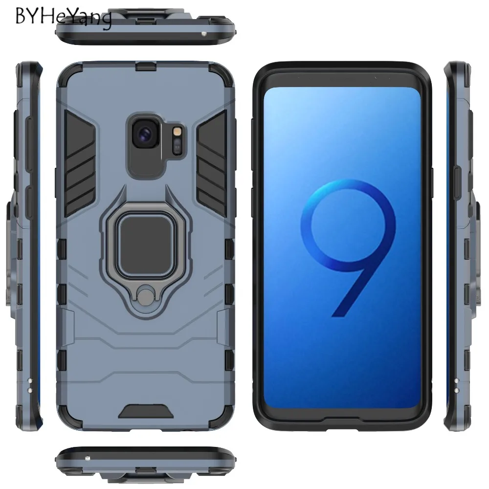 Чехол-подставка с металлическим кольцом для Samsung Galaxy S8 S9 NOTE 9 Plus A7 2018 A750 | Мобильные