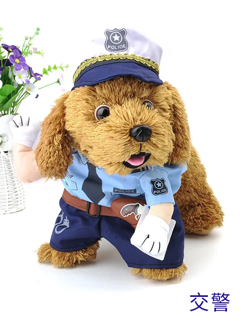 KIMHOME PET одежда для собак для маленьких собак интересный одежда-для-собак Ролевая игра Осень и зима чихуахуа пальто Французский бульдог одежда для животных Подходит для собак и кошек среднего размера 15 видов стилей - Цвет: traffic police