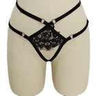 Черный перспектива сетка жгут бюстгальтер крест гот Панк сексуальное женское белье восточном лето Sheer Strappy Регулируемый нижнее бельё клетка бюстгальтер