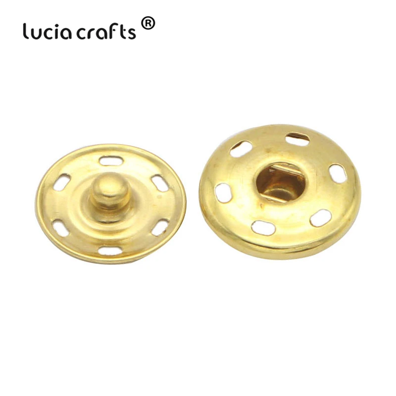 Lucia crafts 10 компл./лот металлический Пресс шпильки пришивания пуговиц застежки-кнопки для шитья кожи ремесла одежда сумки аксессуары G0711