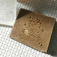 size 3x3cm Олень натуральное мыло ручной работы акриловое уплотнение Мини DIY натуральный органический стеклянная печать - Цвет: size 3x3cm