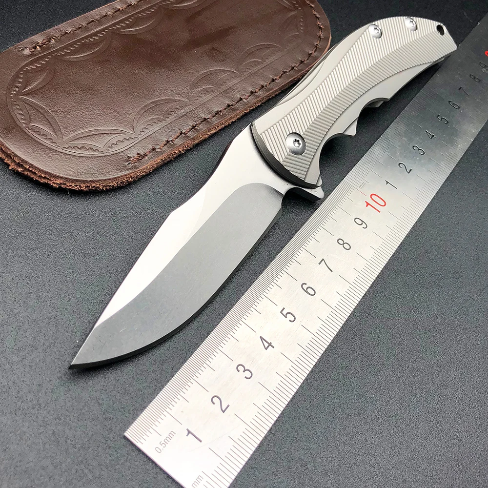 

BJL Titanium Handle 0606 CF Pocket Knife Tactical Folding Knife CTS-XHP Blade Hunting Camping Survival Knives Outdoor EDC Tools