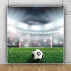 Laeacco, футбольная игра, стадион, блестящий прожектор, детский портрет, Фото фоны для фотостудии