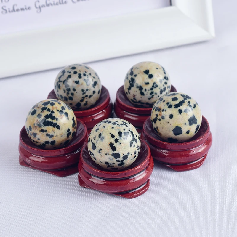 

Yoni Kegel Exerciser Ball Crystal Engery Sphere Natural Dalmation Hand Massage 20mm Healing Chakra Reiki Ben Wa Balls Feng Shui