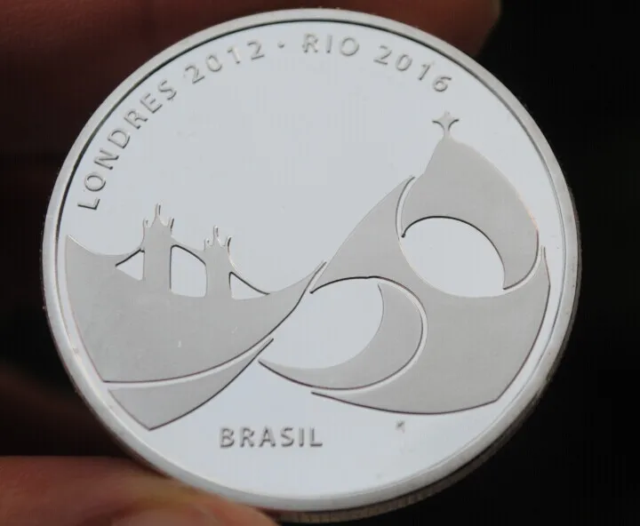 LONDON-RIO Бразилия Олимпия ПОСЕРЕБРЕННЫЕ Монету | Дом и сад