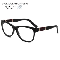 1980 men women acetate glasses frame eyewear eyeglasses reading myopia prescription lens 1 56 index