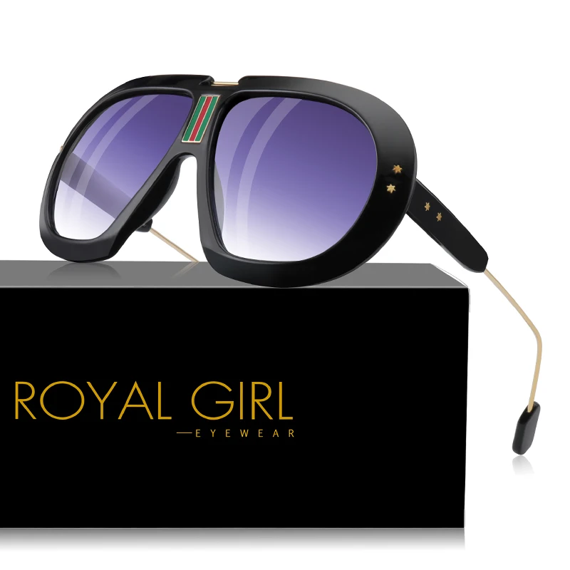 Солнцезащитные очки ROYAL GIRL мужские винтажные брендовые дизайнерские черные
