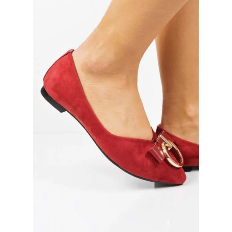 

Red Pointy Toe Flats Comfortable Shoes with Bow Cyber Monday Incomparable Anniversary Attractive Generous Fashion FSJ Noble