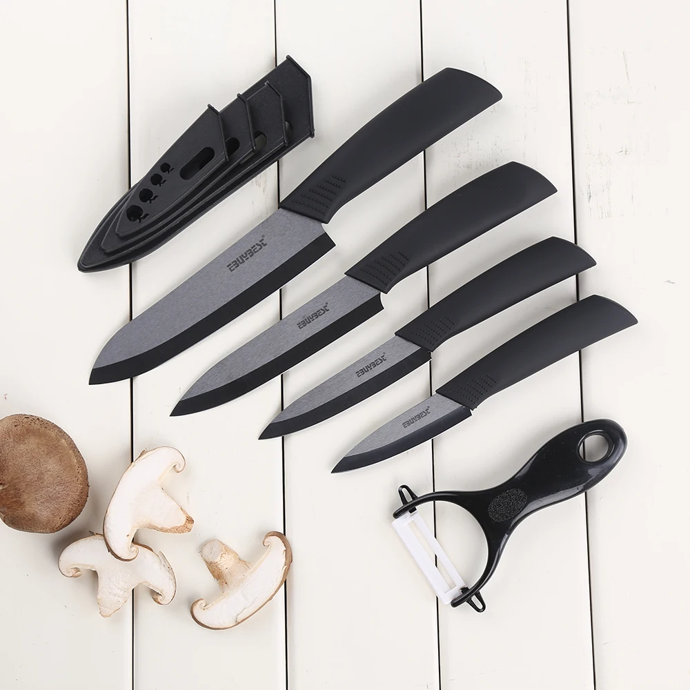 Zirconia Ceramic Knives Set Knives Set 3 4 5 6 inch+ Peeler Multi-color Handle Paring Slicing Chef Knife Kitchen Cooking Tools