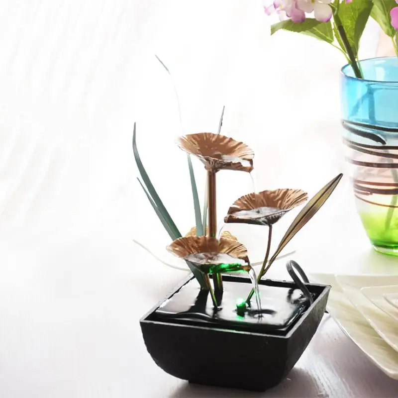 

Chinese Style Traditional Synthetic Resin Waterproof Fountain Desk Office Ornaments Living Room Geomantic Omen Wheel Home Decor