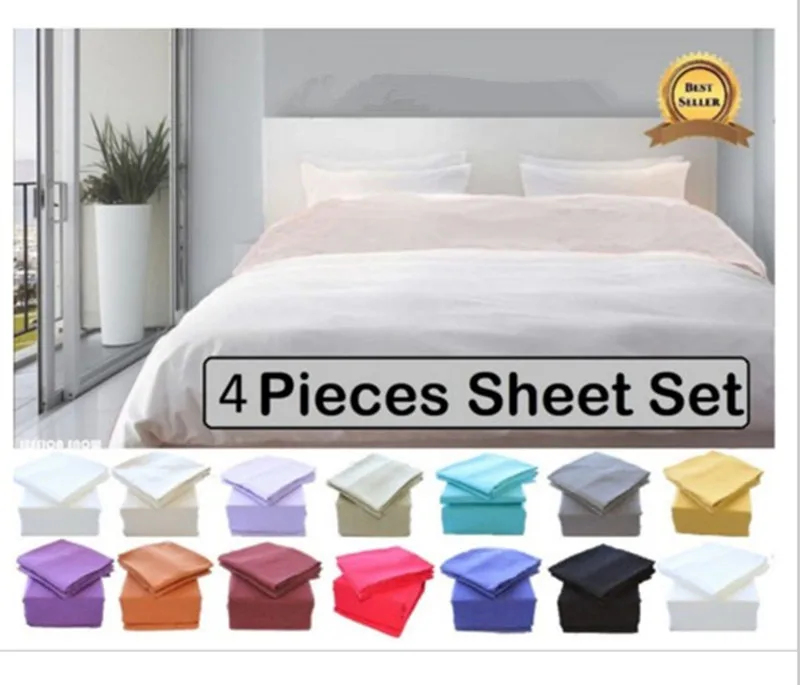 

Luxury Soft Brushed Microfiber Bed Sheet Set Deep Pocket - Queen - Gray70