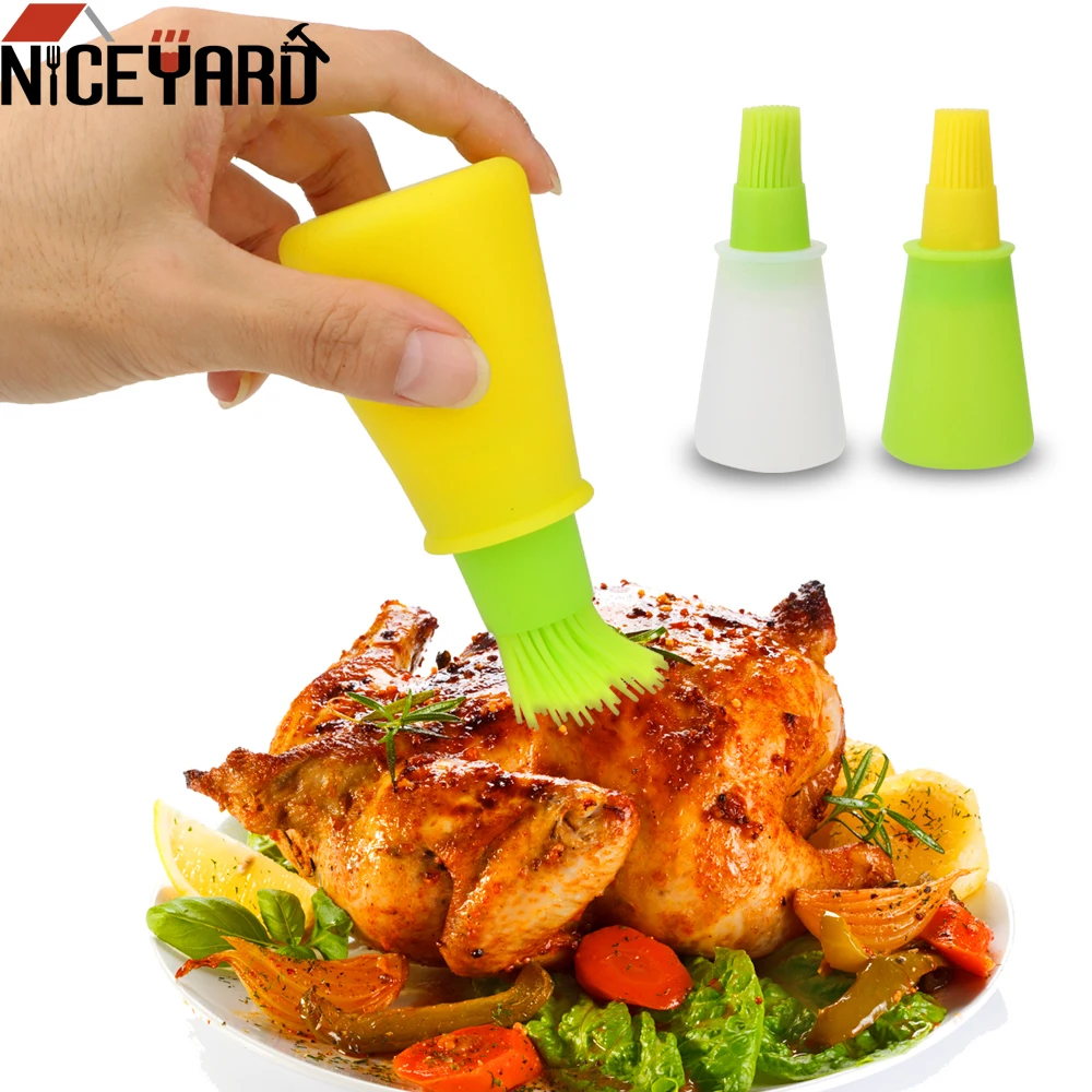 NICEYARD силиконовая бутылка для масла с кистью бутылки хранения барбекю