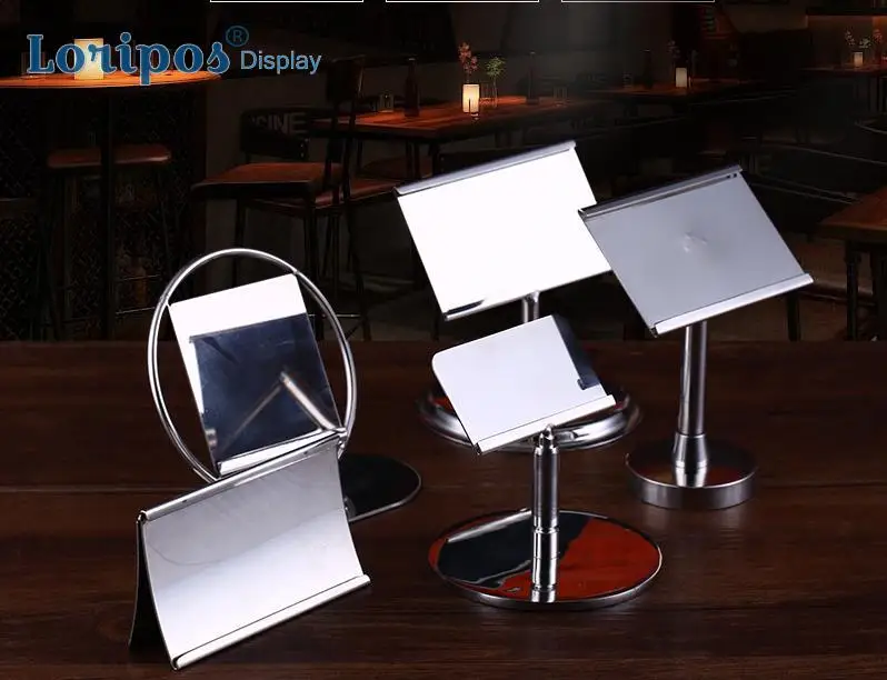 Европейский стенд из нержавеющей стали с таблицей и номером цена знак зажим для