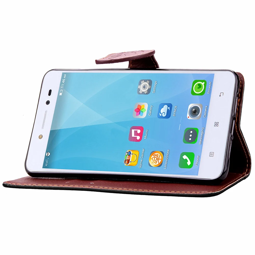 Fcoque кожаный чехол для телефона Lenovo S90 ультра тонкий кошелек Флип держатель карты