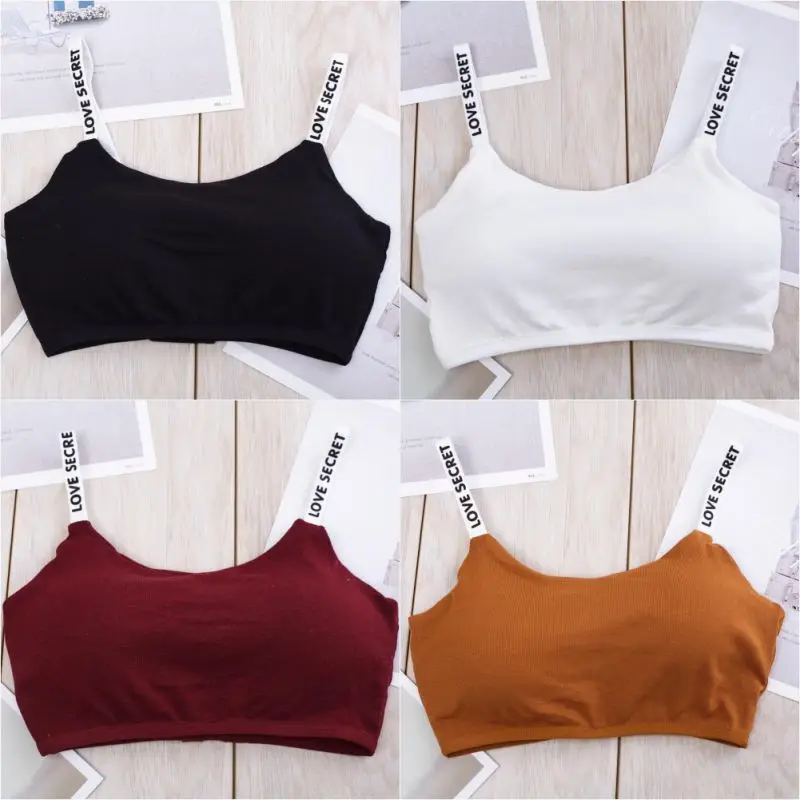 

Sexy Seamless Removable Padded Bra Casual Letter Print Bra Fitness Breathable Women Bra