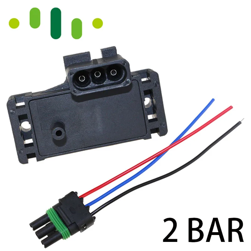 2Bar(2 бар) Карта датчик турбо Boost для Opel Renault VOLVO с разъемом штекера Pigtail 12247571 16009886 16040609 16006836