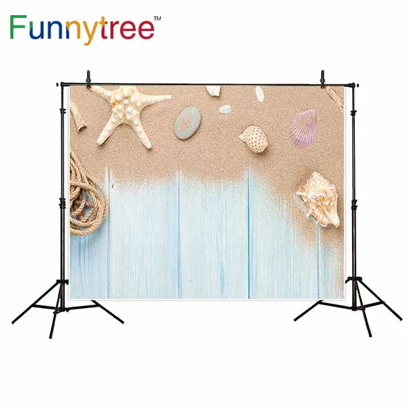 Фон Funnytree для студийной фотосъемки с изображением песка дерева морской звезды