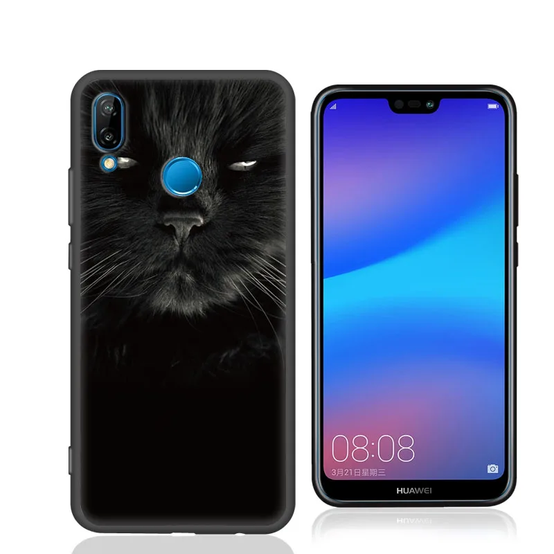 Huawei P20 lite Case Cover for Nova 3e Soft Silicone Back P20lite Full 5.8'' |