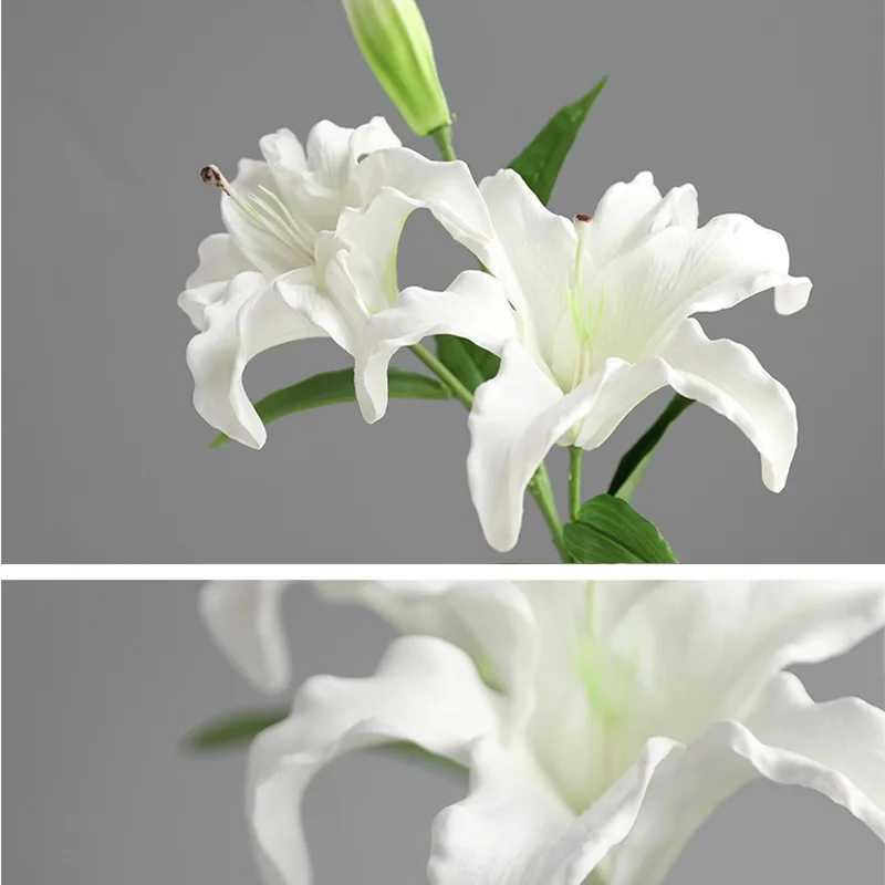 Xuanxiaotong большой искусственный PU Lilium цветы для дома декоративные наилучшие пожелания для мамы подарок настольные украшения высокое качество