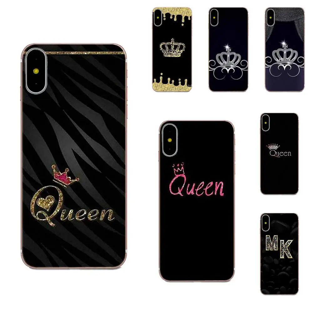 Мягкий художественный чехол король Кепка с надписью королева для Galaxy J1 J2 J3 J330 J4 J5