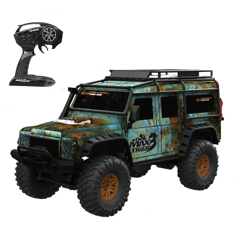 Green 1/2 батарея HB Toys ZP1001 1/10 2,4G 4WD Rc автомобиль пропорциональное управление ретро автомобиль игрушки светодиодный светильник RTR модель VS MN45/90 Q65 - Color: Green