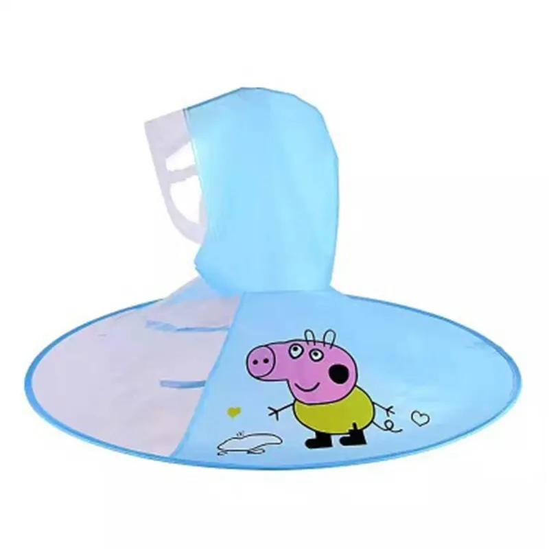 Creative Children Adult Animation UFO Umbrella Sleeveles Hat Raincoat Yellow Duck Flying Saucer | Тематическая одежда и