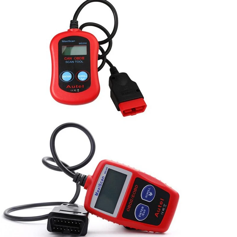 Красный autel MaxiScan MS300 CAN OBD2 Авто OBD2 OBD II Diagnosti - Цвет: Красный