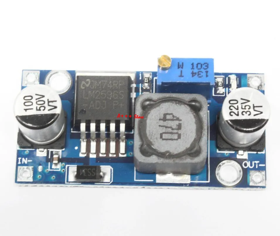 100 шт. DC понижающий преобразователь модуль LM2596 4 0 ~ 40 до 1 3 37V Регулируемый