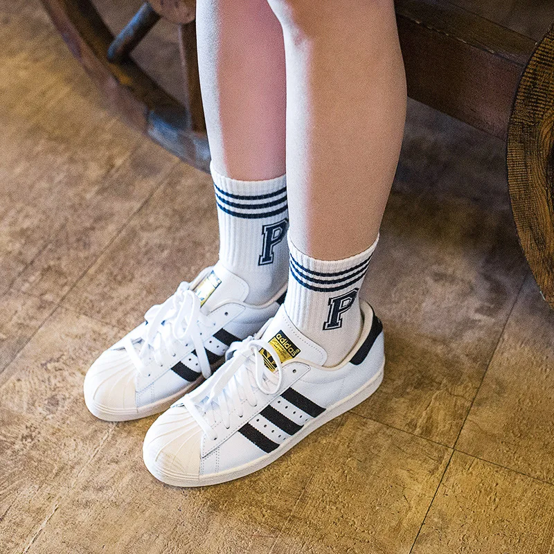 Хлопковые женские Носки три полосы случайные Япония Харадзюку sokken Calcetines Mujer