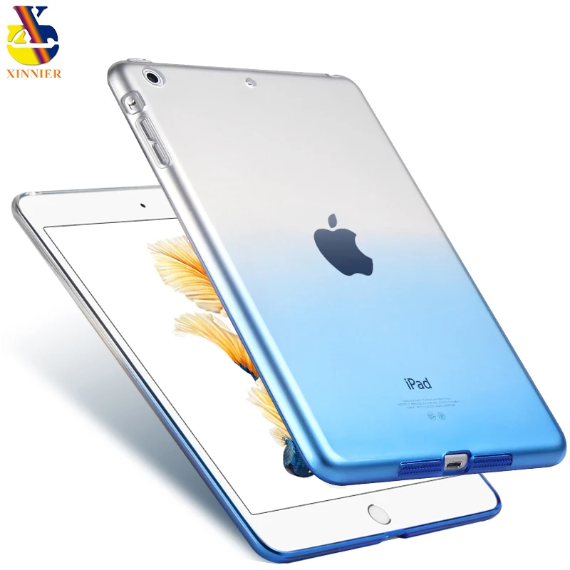 Для iPad 2018 9 7 2017 чехол Мягкая силиконовая Обложка A1822 A1893 xinnier Градиент прозрачный