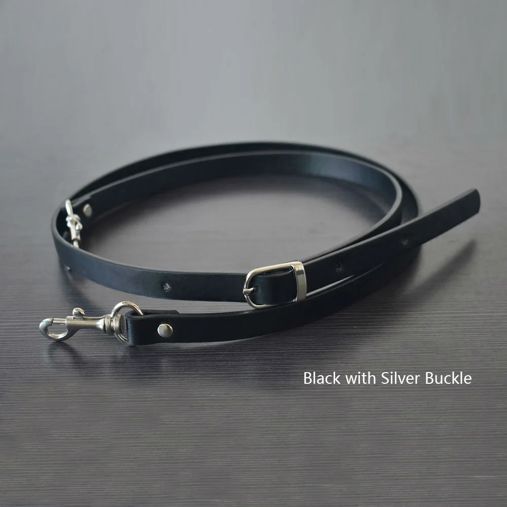 Black-Silver Buckle 135 см регулируемый кожаный ремень сумки Наплечные ремни для сумок ручной работы Замена золотистой пряжкой детали для сумок Аксессуары для девочек Tan - Цвет: Black-Silver Buckle