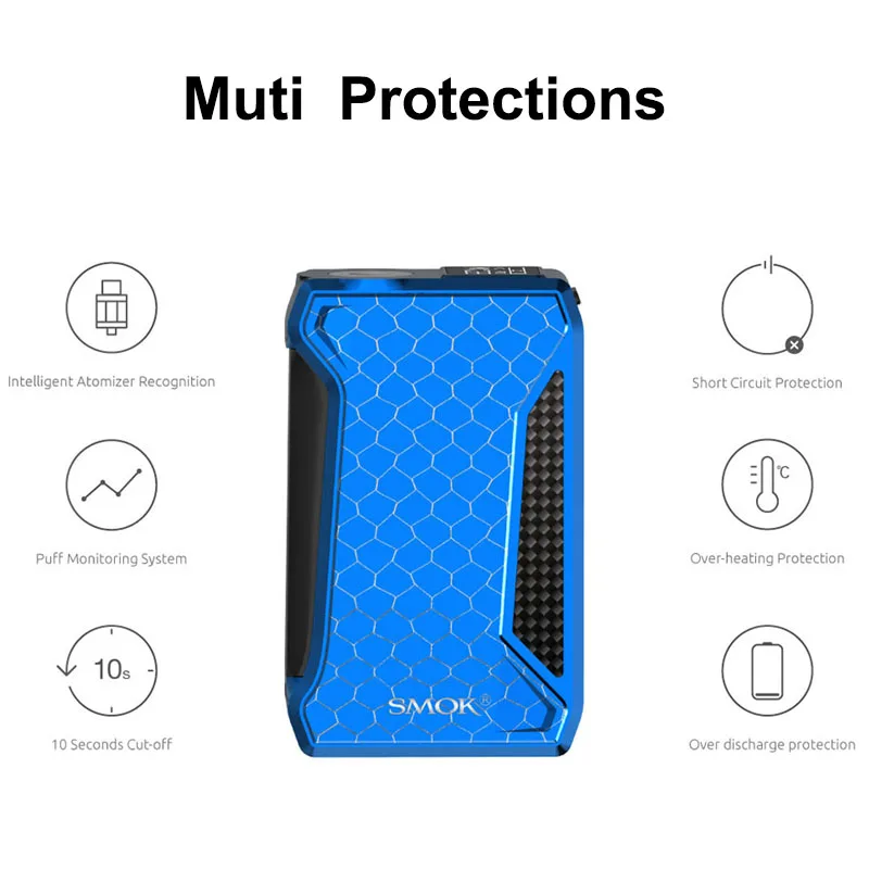 Оригинальный вейп мод SMOK H Priv 2 Коробка TC VW 225W 18650 батарея для 510 поток Танк