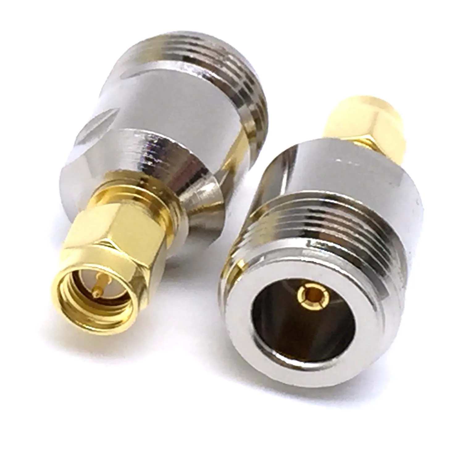 Коннектор JX 2pcs RF адаптер N штекер никелированный к SMA женский позолоченный Разъем RF разъем прямой - Цвет: 3 X 2PCS