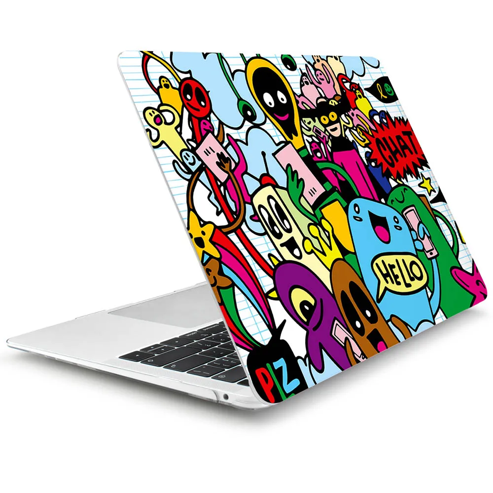 J230 Для MacBook Pro retina 12 13 15 Air 11 13,3 дюймов жесткий чехол с уникальным принтом для ноутбука Pro 1" Touch Bar A1989 A1708 - Цвет: J230