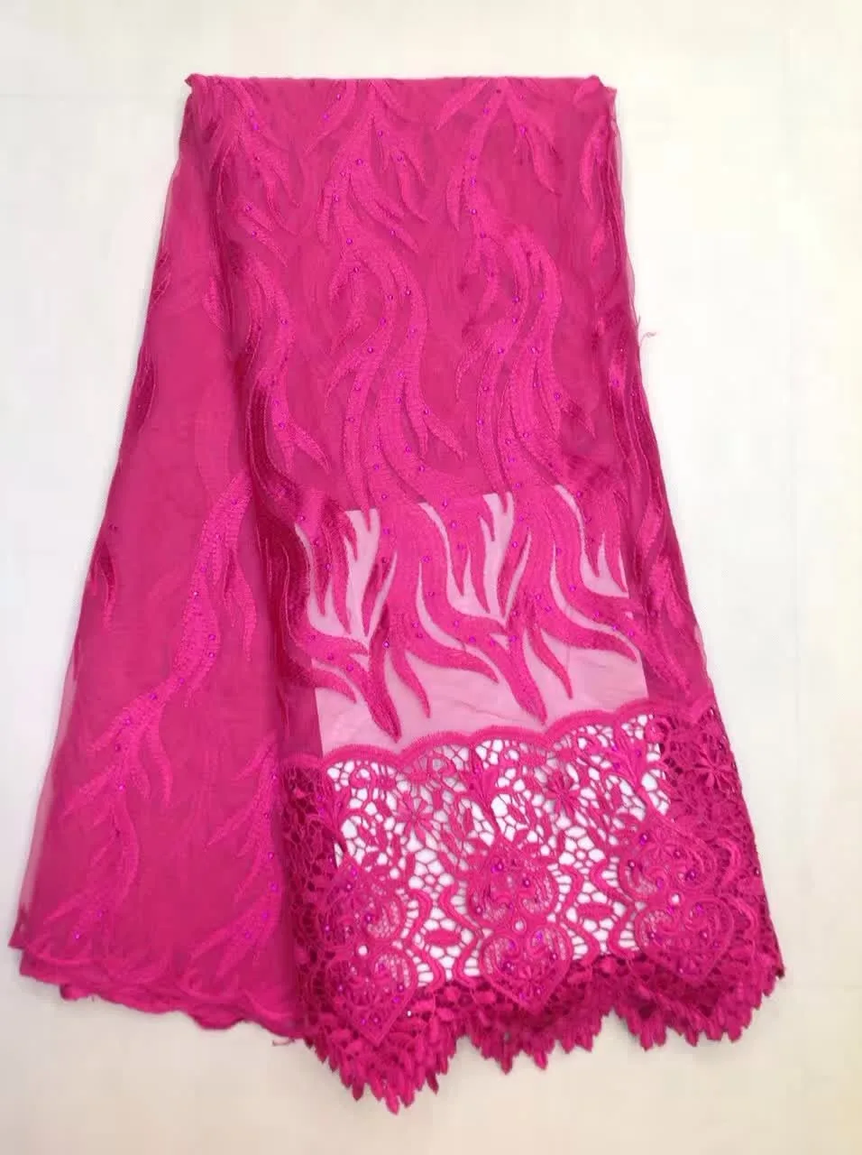 

Free shipping !!New coming colorful french african tulle net lace fabric with beads and stones elegant design for dress K-L9492