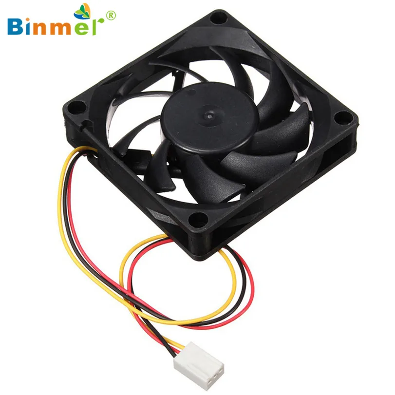 Горячая Распродажа BINMER Компьютерный Вентилятор охлаждения 3 Pin тихий 70x70x15 мм 12 в